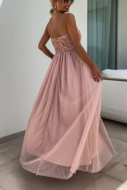 Ari - Modne maxi sukienka z rozcięciem