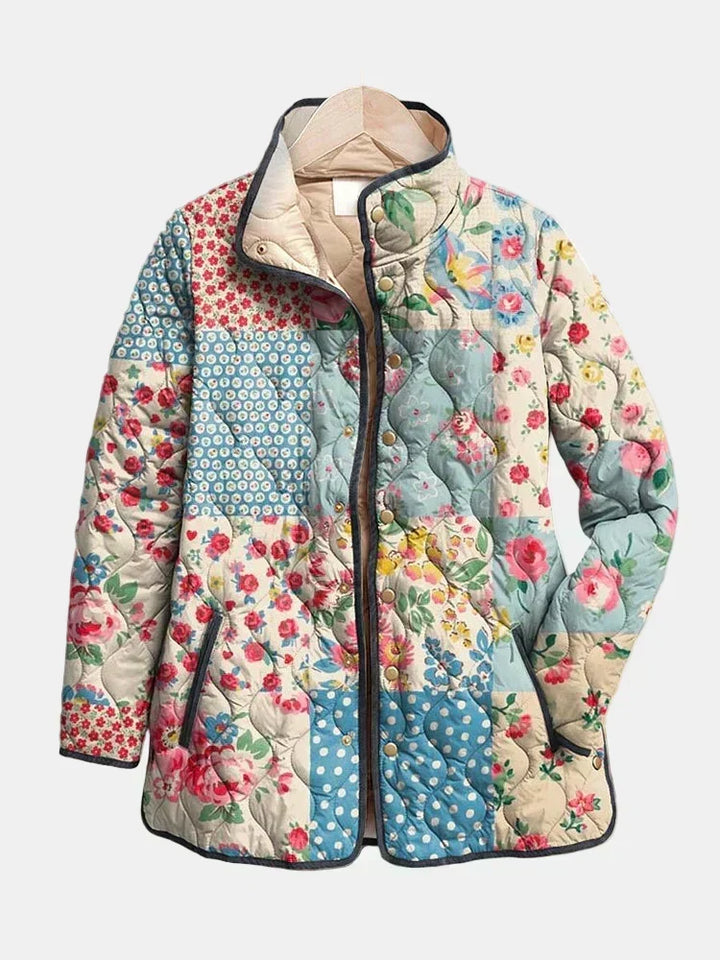 Welana | Kurtka pikowana Patchwork Kwiaty Chloé