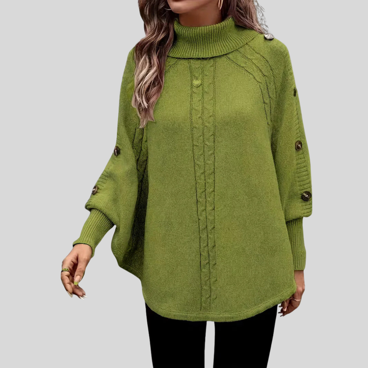 Norelle™ | Sweter z wysokim kołnierzem i splotem warkoczowym