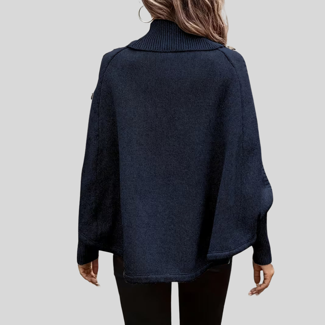 Norelle™ | Sweter z wysokim kołnierzem i splotem warkoczowym