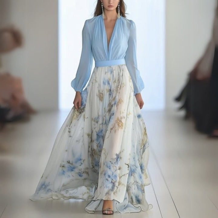 Dolores - Maxi sukienka z kwiatowym nadrukiem