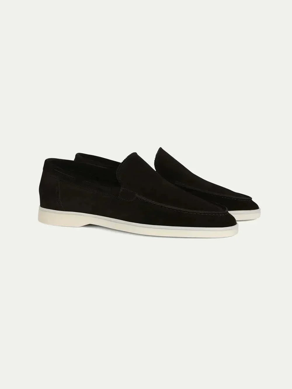 Klasyczne zamszowe loafersy czarne
